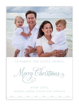 Celebrate The Little Things Holiday Flat Photo Card