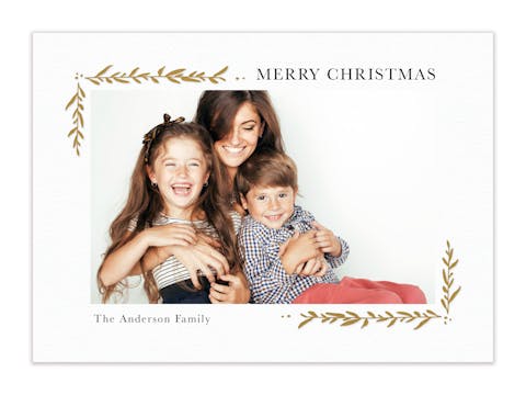 Brilliant Boughs Foil Pressed Holiday Photo Card
