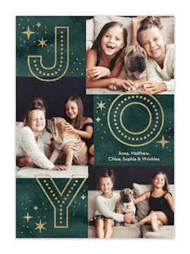 Layered Joy Foil Pressed Holiday Photo Card