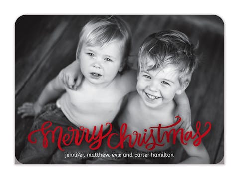 Bright Tidings Foil Pressed Holiday Flat Photo Card
