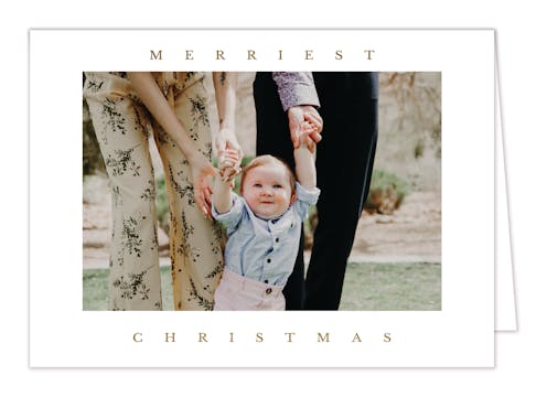 Merriment Foil Pressed Print & Apply Holiday Photo Card