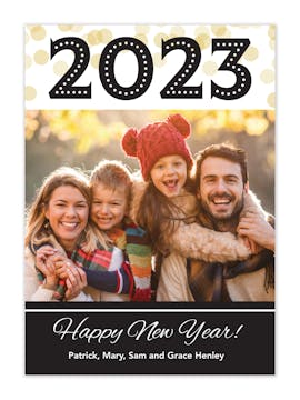 New Year Confetti Holiday Photo Card