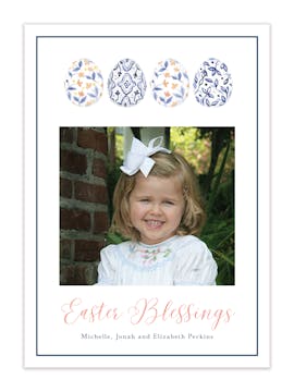 Easter Garden Eggs Photo Card