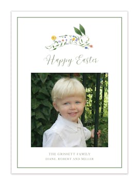 Easter Garden Bunny Photo Card