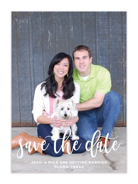 Stylish (Vertical) Photo Save the Date