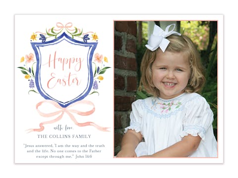 Easter Garden Crest (Horizontal) Photo Card