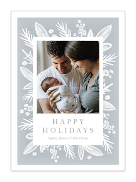 Soft Sprigs  Holiday Photo Card