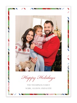 Tartan Holiday Photo Card