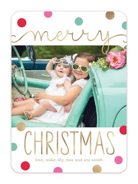 Colorful Christmas Holiday Photo Card 