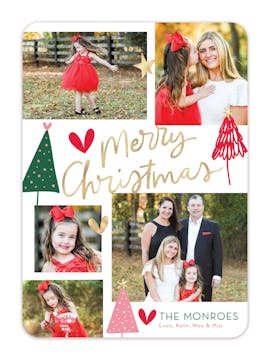 Christmas Trees Holiday Photo Card 