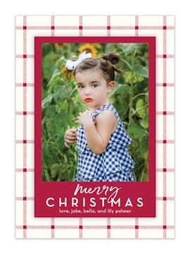 Christmas Plaid Holiday Photo Card
