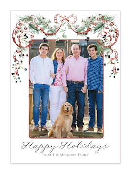 Holiday Garland Holiday Photo Card