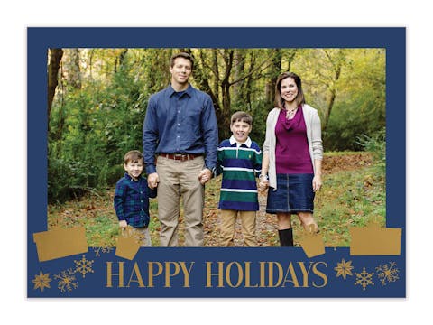 Foiled Holiday Gifts Holiday Photo Card