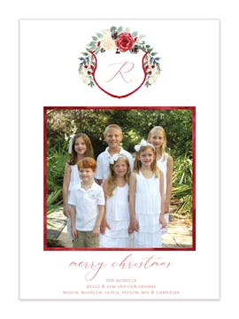 Cordial Crest Holiday Photo Card