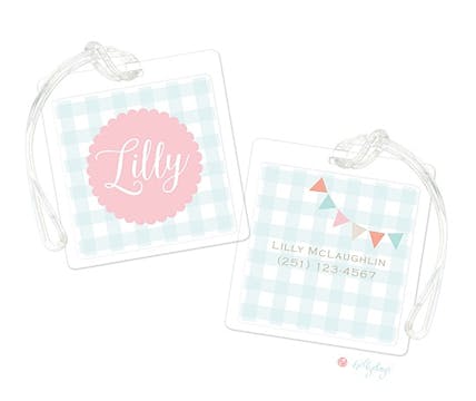 Bunting Gingham Luggage Tag