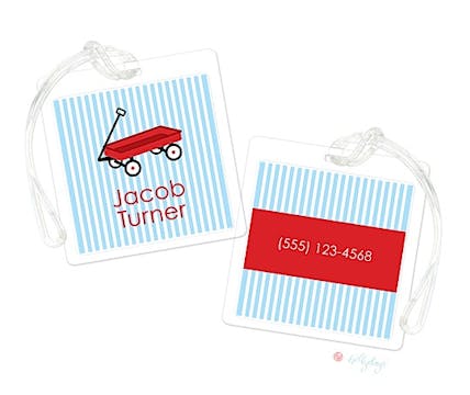 Little Red Wagon Luggage Tag