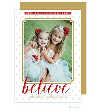 Believe Holiday Flat Photo Card