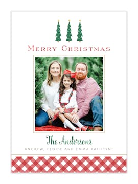 Cabin Trees Holiday Photo Card