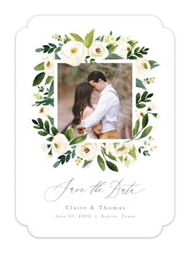 Framed Floral Photo Save the Date