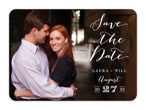 Lettered Love - Solid Back Photo Save The Date