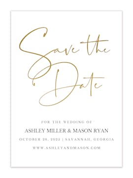 Together Foil Pressed Save the Date Photo Card