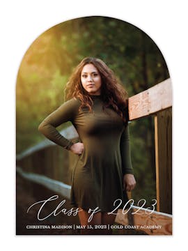 Archway to Opportunity (Arch Shape) Photo Graduation Announcement