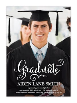 Graduate Script Photo Graduation Card