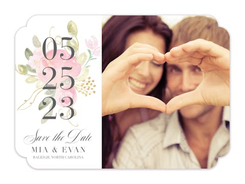 Blooming Bouquet Save The Date-Photo