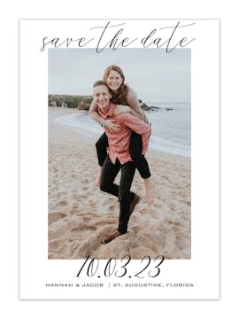 Simple Date (Vertical) Photo Save The Date