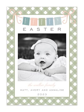 Easter Gingham Photo Card
