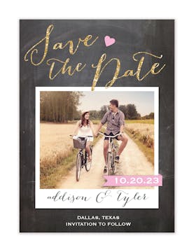 Love Chalkboard Photo Save The Date Magnet