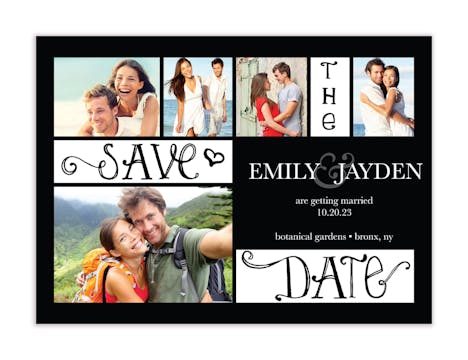 Collage White Photo Save The Date Magnet