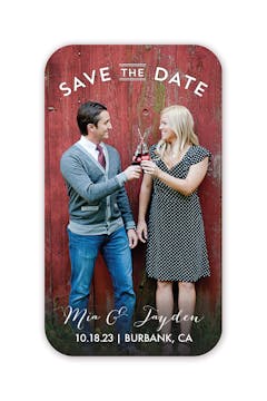 Sweet Embrace Photo Save The Date Magnet