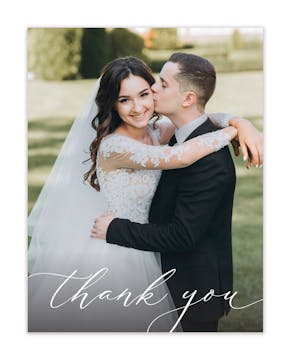 Vertical Photo Thank You Note