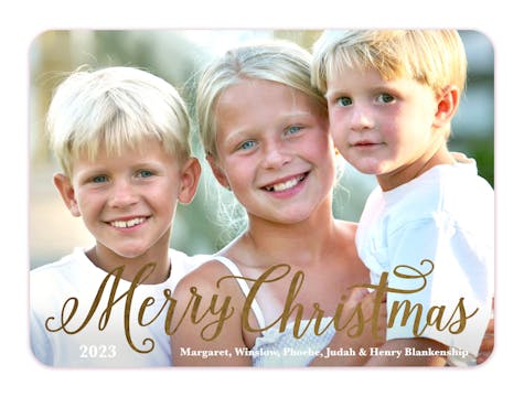 Simply Merry Foil Pressed Holiday Photo Card