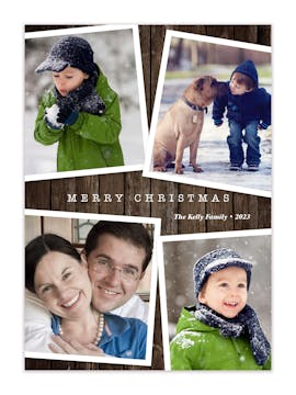 Barnwood Merry Christmas Multi Holiday Photo Card