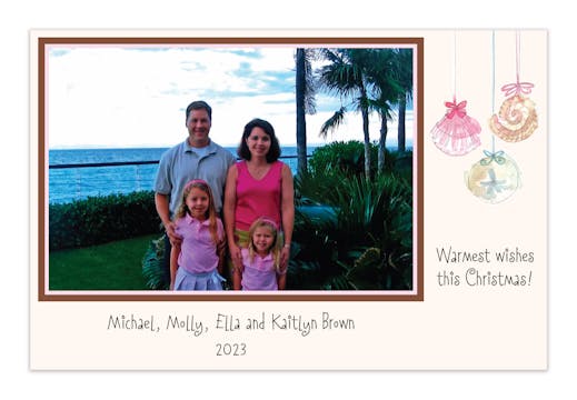 Jingle Shells Print & Apply Holiday Photo Card