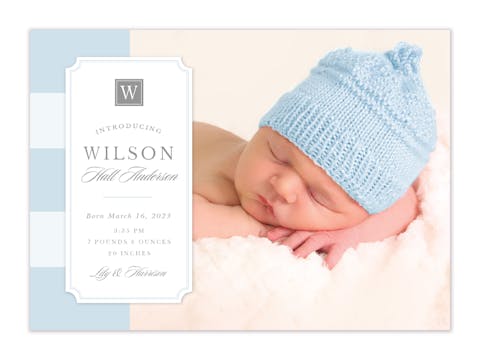 Simply Sweet Photo Birth Announcement