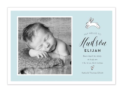 Leap With Joy Photo Birth Announcement