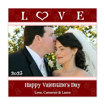 Hearts Valentine's Square Photocard