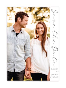 Side Photo Save the Date Magnet