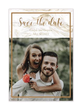 Marbled Save The Date Magnet