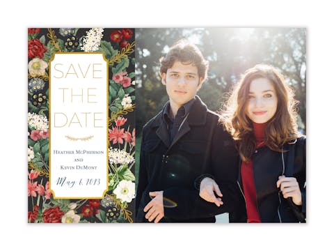 Floral Save The Date Magnet