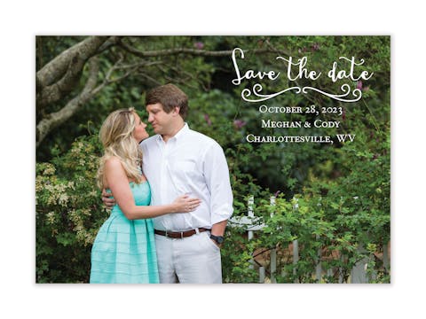 Calligraphy Love Photo Save The Date Magnet