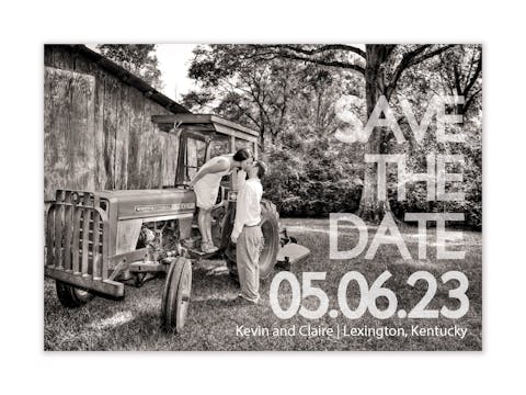 Bold Letter Love Photo Save The Date Magnet