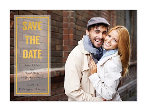 Glowing Foil Foil-Pressed Save The Date Photo Card