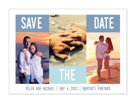 Something Blue Save The Date Card