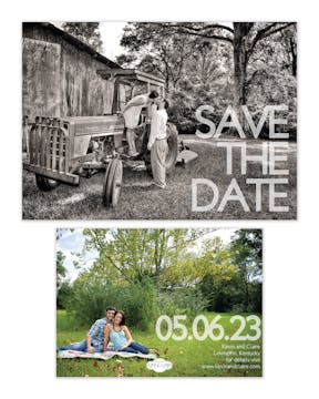 Bold Letter Love Photo Save The Date Card