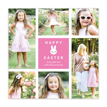 Easter Collage Square Digital Photo Card