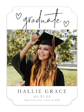 Graduate Hearts Photo Card 